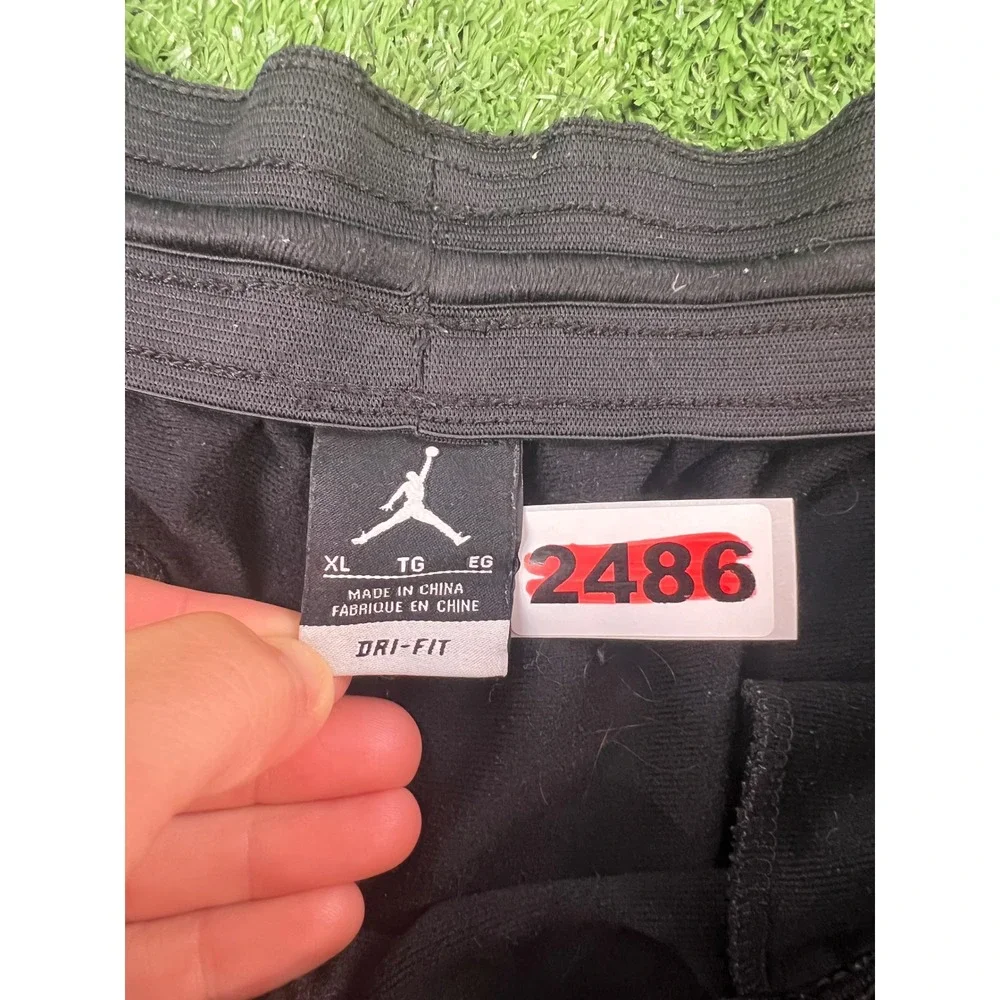 Jordan Mens Dri-FIT Track Pants Black Red Jumpman Loose Fit XL 589159-011